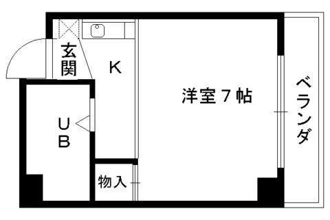 スイトピー桃山(1K/4階)の間取り写真
