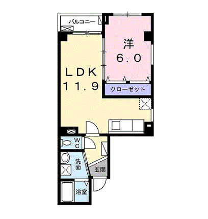 FORESTAGE 西院(1LDK/4階)の間取り写真