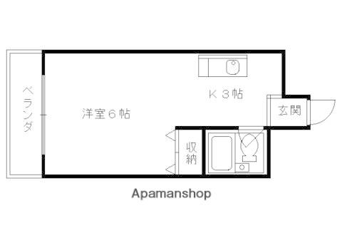 竹田マンション(1K/3階)の間取り写真