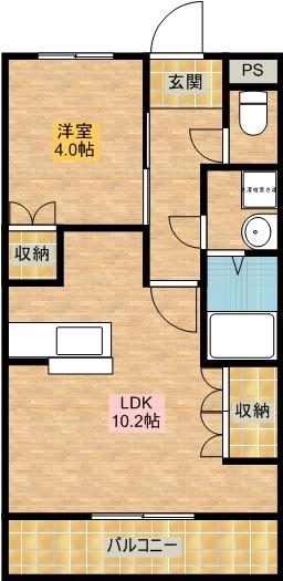 プラントフィールドⅡ(1LDK/2階)の間取り写真