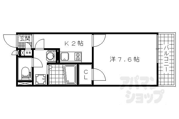 レオネクストミューズ(1K/3階)の間取り写真
