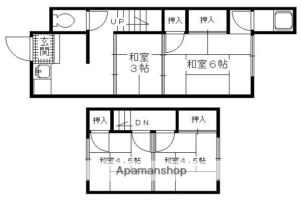 叡山電鉄 修学院駅 徒歩5分 1階建 築57年(4K)の間取り写真