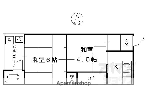 わか葉荘(2K/2階)の間取り写真