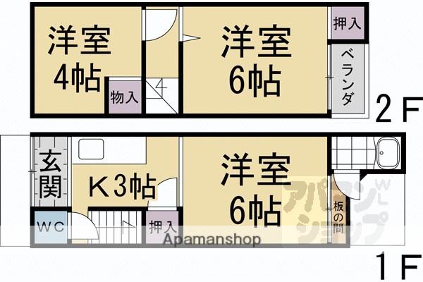 深草泓ノ壺町(3K)の間取り写真