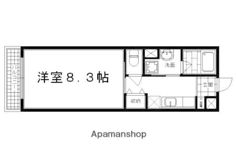 ハンズレジデンス二条(1K/1階)の間取り写真