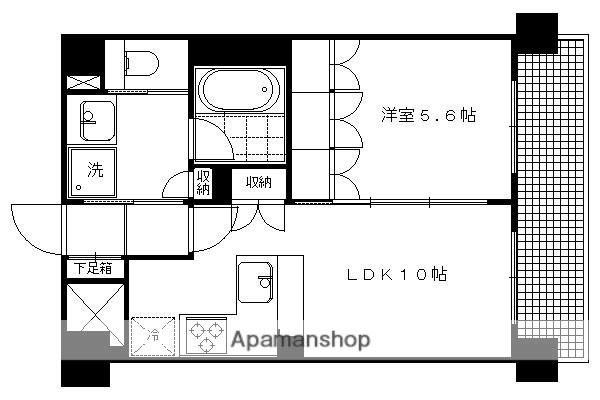 リーガル京都河原町五条II(1LDK/6階)の間取り写真
