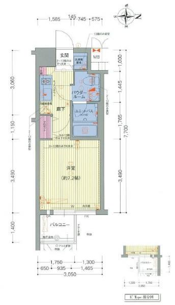 プレサンスNEO京都烏丸(ワンルーム/5階)の間取り写真