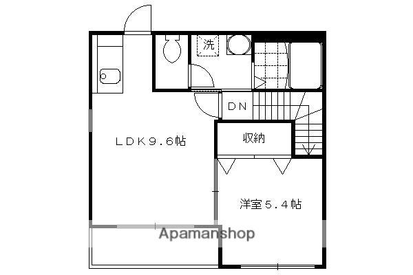 ソリーゾ稲荷(1LDK/2階)の間取り写真