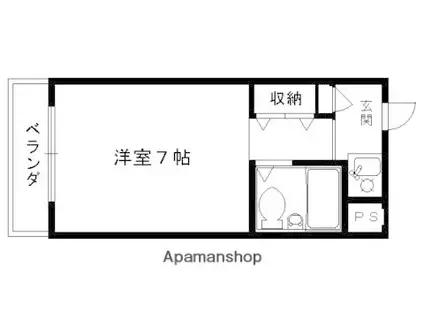 フェニックス樋口(1K/2階)の間取り写真