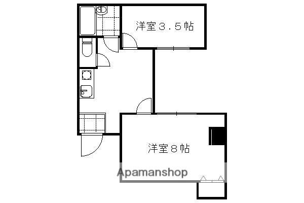 フジハイツ(2K/4階)の間取り写真
