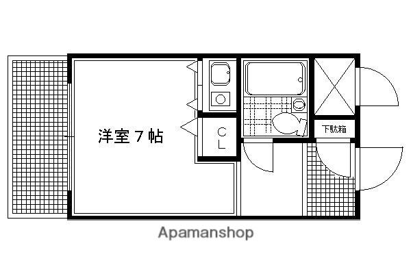 コスモL下鴨(ワンルーム/5階)の間取り写真