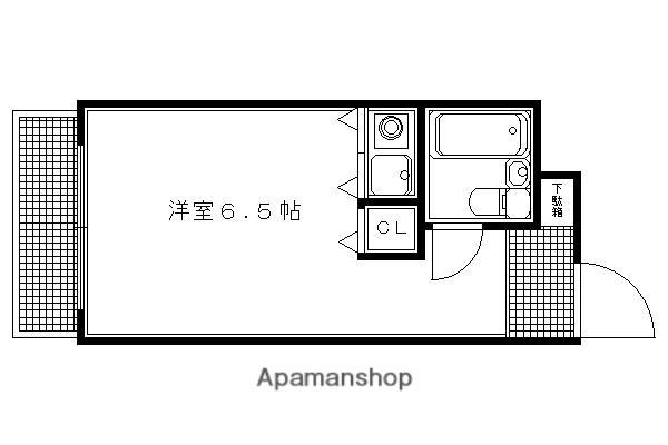 コスモL下鴨(ワンルーム/4階)の間取り写真