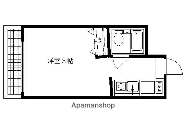 ラピス京都神宮道(1K/3階)の間取り写真