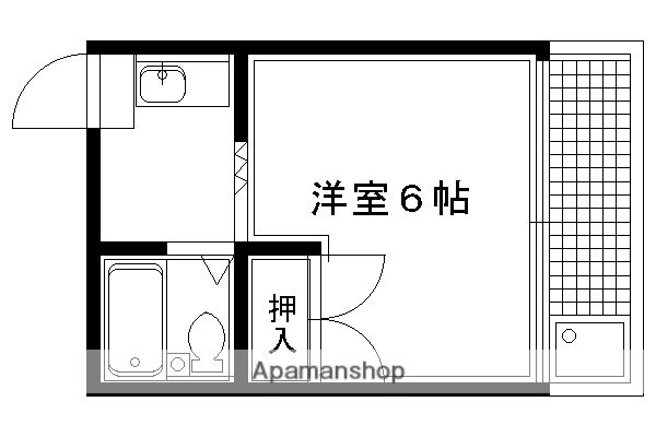 川上ハイツ(1K/2階)の間取り写真