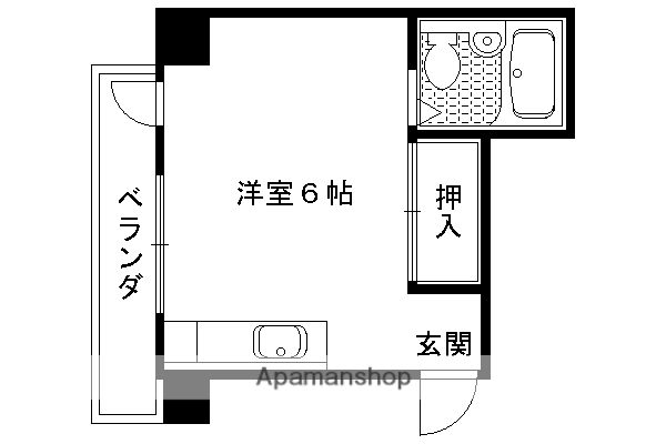 岩倉中大鷺町マンション(ワンルーム/4階)の間取り写真
