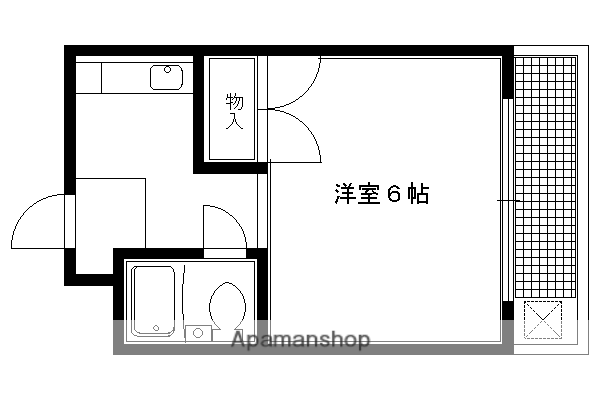 ロイヤルコーポタカノ(1K/3階)の間取り写真