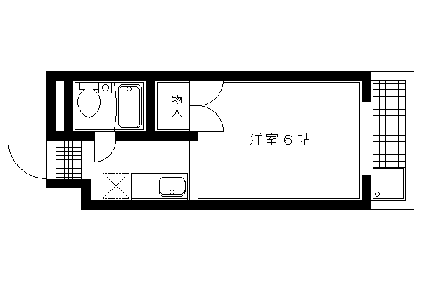 センチュリーハイツコスモ(1K/2階)の間取り写真