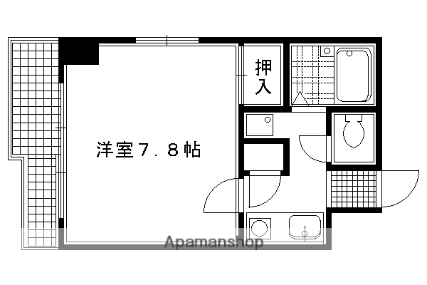 COZYスチューデントジュラク(1K/6階)の間取り写真