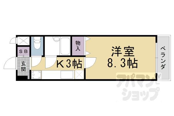 FOURSEASONS(1K/1階)の間取り写真