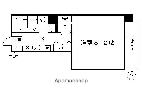 MV.IMP京都九条(1K/2階)の間取り写真