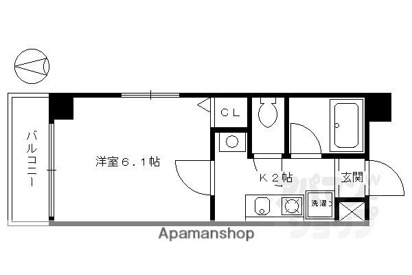 バインオーク ノチェ(1K/2階)の間取り写真