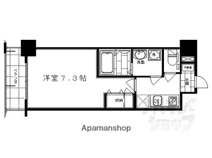 エスリード烏丸五条駅前(1K/3階)の間取り写真