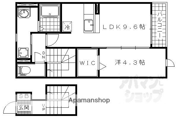 アクティ勧修(1LDK/2階)の間取り写真