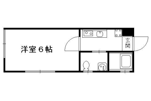 ブリエ丹波口(1K/2階)の間取り写真