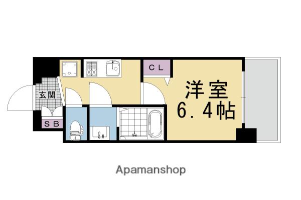 プレサンス THE KYOTO 澄華(1K/4階)の間取り写真