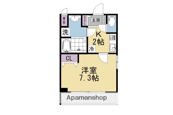 A-MON観月橋NIFUN(1K/2階)の間取り写真