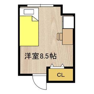 カーサミーア北白川(ワンルーム/2階)の間取り写真