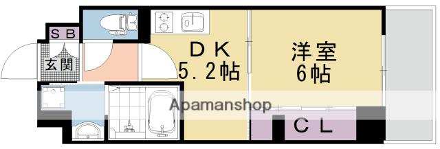 CYPRESS太子道(1DK/2階)の間取り写真