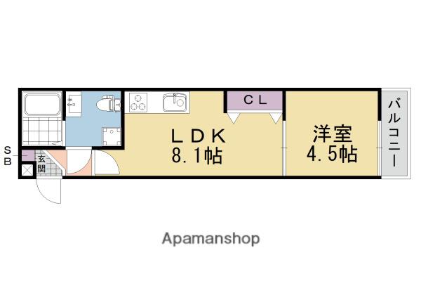 MAISON DE GLYCINE(1LDK/2階)の間取り写真