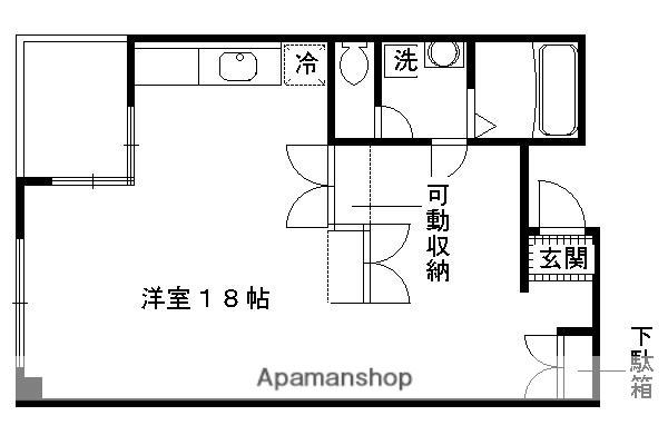 ディスティ桃山(ワンルーム/2階)の間取り写真