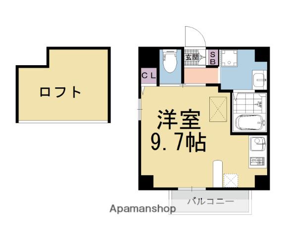 セント相合町(ワンルーム/3階)の間取り写真