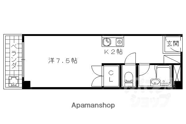 ダイシンFビル(1K/5階)の間取り写真