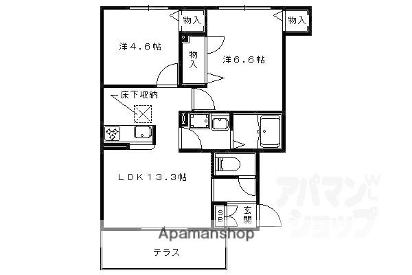 シャーメゾン・ソラーナ(2LDK/1階)の間取り写真