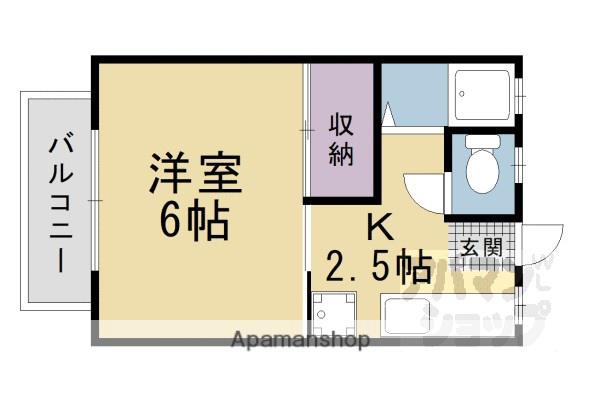 メゾン中山(1K/1階)の間取り写真