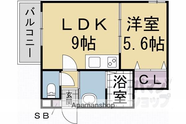 ART VILLAGE敬寂丹波橋(1LDK/2階)の間取り写真