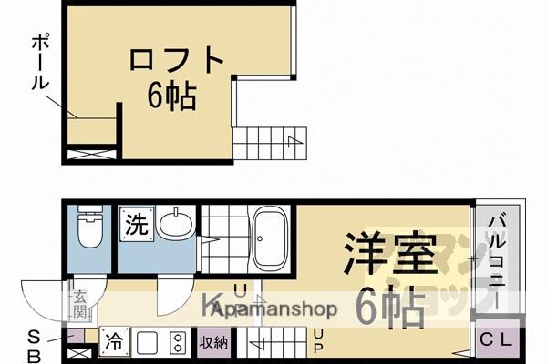 KSテラス(1K/1階)の間取り写真