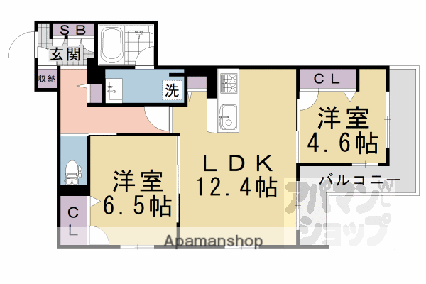 シャーメゾン エクセル(2LDK/3階)の間取り写真