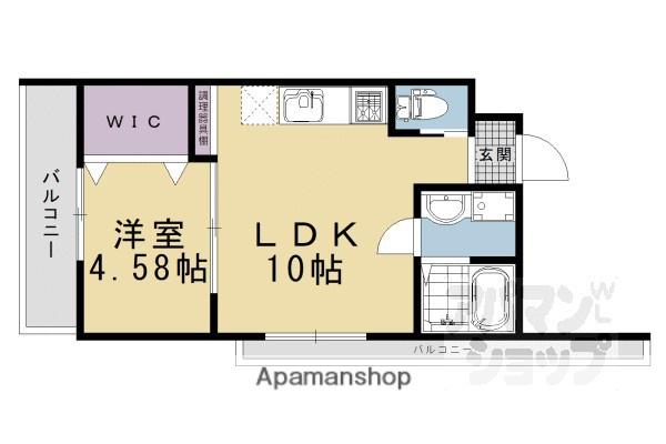 NOAH桃山城前(1LDK/1階)の間取り写真