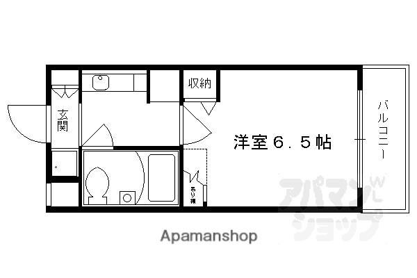 DETOM-1烏丸二条(1K/5階)の間取り写真