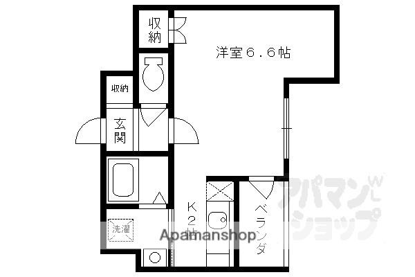 グラマシー京都(1K/3階)の間取り写真