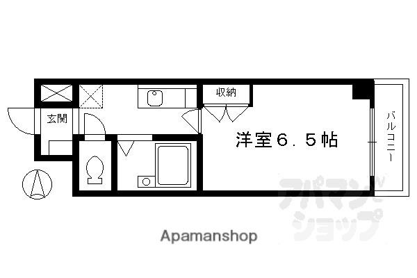 CASA VERDE 寺町二条(1K/2階)の間取り写真