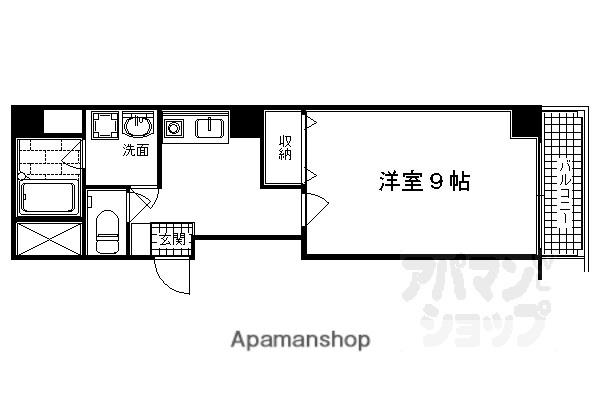 コージーハイツ大宮(1K/6階)の間取り写真