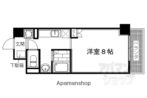 アミカーレ錦(1K/9階)の間取り写真