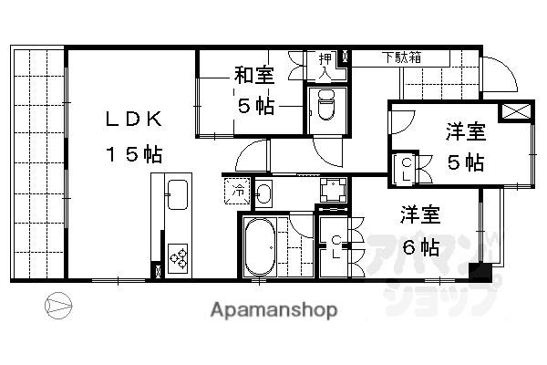 イーグルコート三条京阪(3LDK/7階)の間取り写真