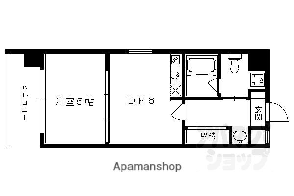 G-STAGE京都油小路(1DK/3階)の間取り写真