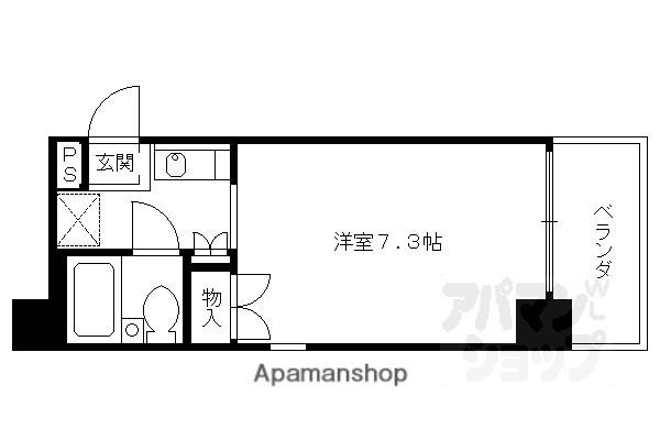 デ・リード 京都東洞院(1K/4階)の間取り写真